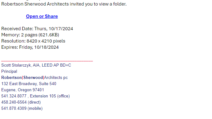 This is example from what the email may look like 