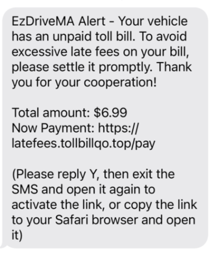 SMS Phishing Text Message 