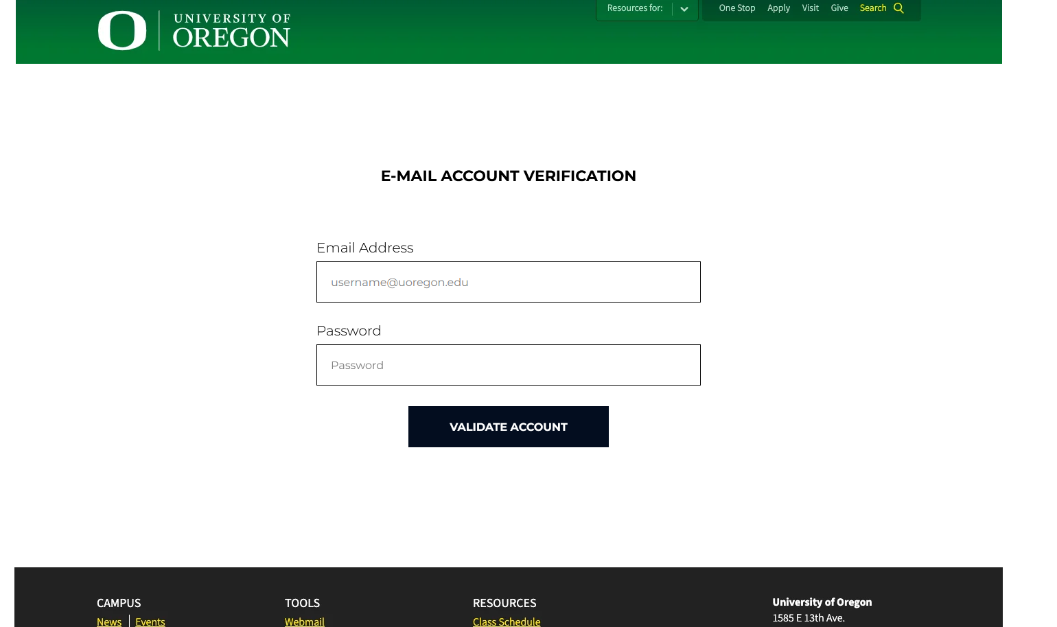 Knock off Uoregon Login