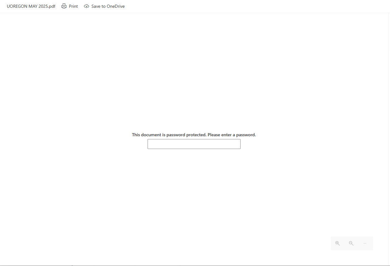 This document is password protected. Please enter a password: Text Box