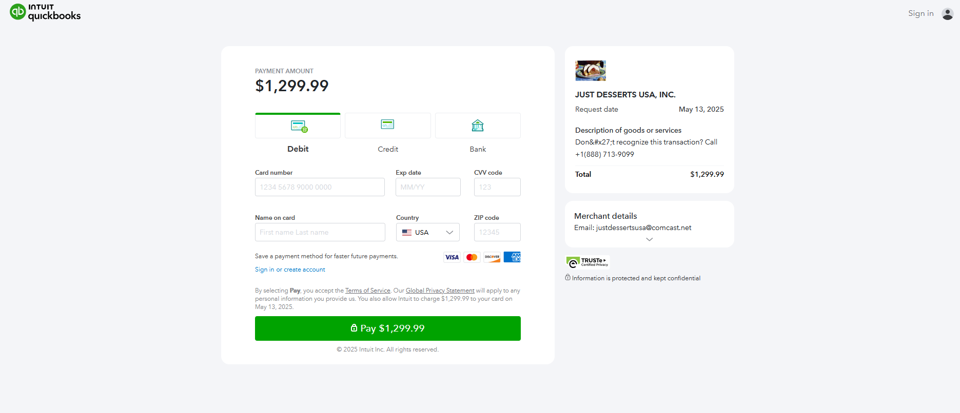 Link inside of phishing email