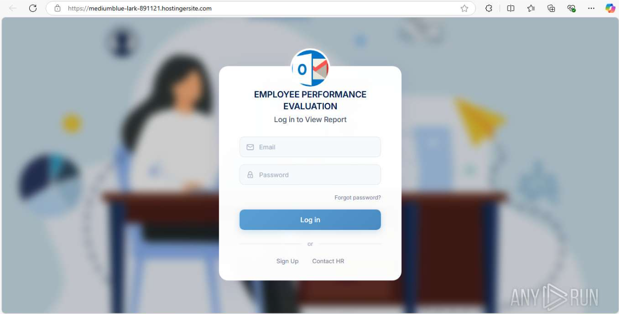 After decoding the link and running it in a sandboxed environment, here is what can be seen.