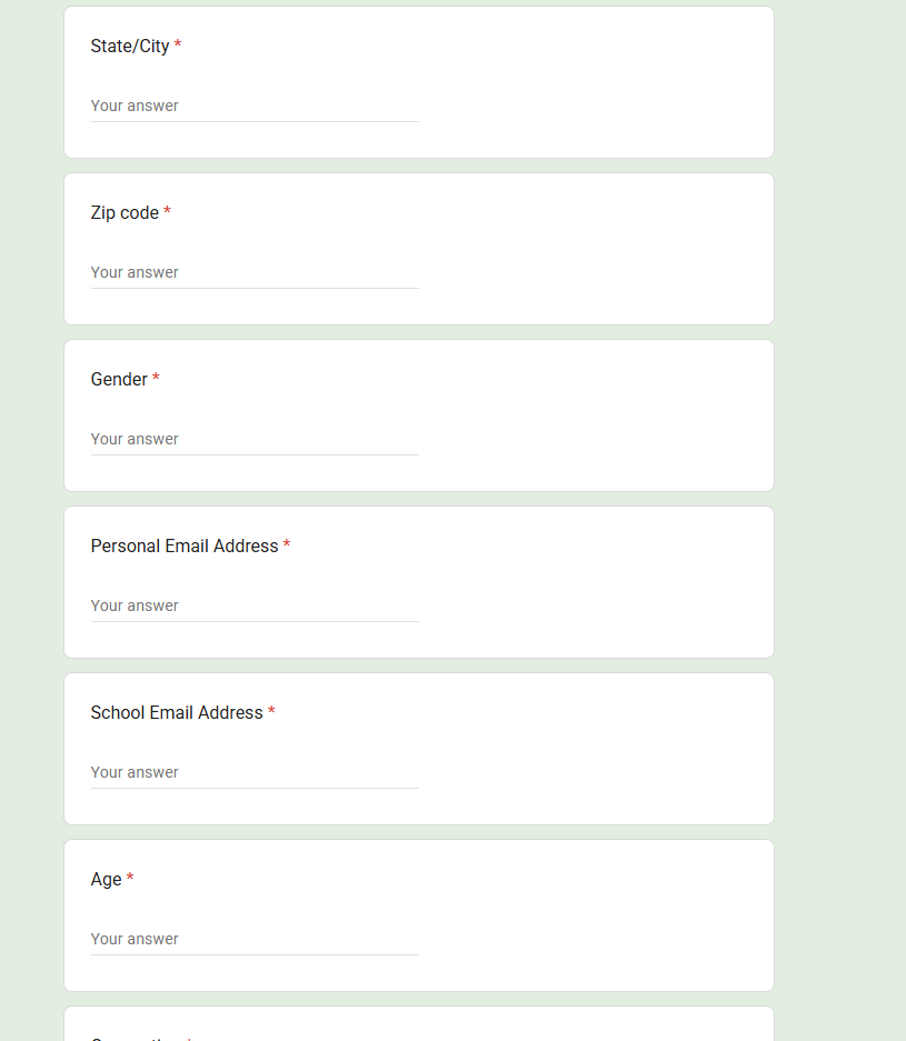 Second image showing what the form is asking for.