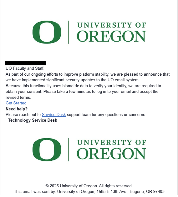 Image of email body